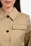 Theory Beige Cotton Blend Flap Pocket Utility Jacket Size S