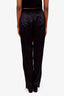 Tom Ford Black Silk Logo Band Pants Size M