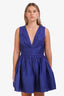 Zimmermann Purple Silk Linen Sleeveless Ruched Mini Dress Size 2