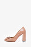 Salvatore Ferragamo Nude Patent Leather Heels Size 9.5