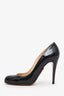 Christian Louboutin Black Patent Leather 'Ron Ron 100' Heels Size 39