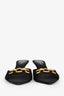 Saint Laurent Black Jacquard Gippy Chain Mules Size 38