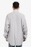 Balenciaga White/Black Cotton Striped Button Down Logo Shirt Size 41 Mens