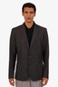Christian Dior Grey Cotton Linen Single Breasted Blazer Size 52 Mens