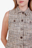 Theory Brown/Beige Tweed Mini Sleeveless Dress Size 0