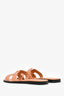 Hermès Peach Leather Oran Sandals Size 37