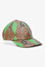 Gucci Beige/Green Coated Canvas Supreme Rhombus Baseball Cap Size M