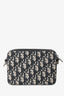 Christian Dior 2022 Black/Navy Oblique Jacquard Zipped Pouch Crossbody