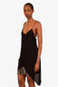 Alice + Olivia Black Long Asymmetric Hem Tank Top Size S
