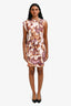 Isabel Marant Etoile Off-White and Tan Bernice Mini Dress Size XS
