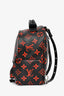 Louis Vuitton Black/Red Coated Canvas Monogram Palm Springs Back Pack