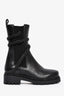Rene Caovilla Black Leather Cleo Combat Biker Boots Size 37.5