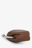 Weekend Max Mara Brown Leather 'Pasticcino' Small Kiss-Lock Crossbody Bag