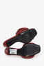 Valentino Red Leather Rose Atelier Slide Sandals Size 38.5