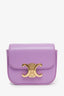 Celine Purple Leather Mini Triomphe Claude Belt Bag