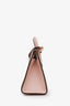 Strathberry Pink Leather Nano Top Handle with Strap