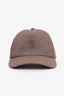 Brunello Cucinelli Brown Linen Wool Sparkling Baseball Cap Size M