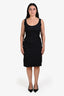 Lanvin Black Textured Shift Dress Size 40