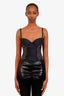 Jean Paul Gaultier Black/Nude Mesh Detailed Bustier Tank Size XS