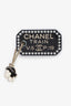 Pre-loved Chanel™ Black Resin Coco Train Ticket Brooch With Charm
