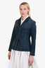 Christian Dior Dark Blue Denim Single Breasted Blazer Size 8