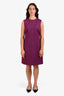 St. John Purple/Black Tweed Sleeveless Dress Size 10