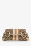 Gucci SS03 Beige GG Canvas Horsebit 1955 Chain Clutch Bag