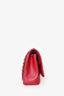 Pre-loved Chanel™ 2014 Iridescent Red Quilted Caviar Leather Maxi Double Flap Bag SHW