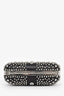 Alexander McQueen Black Leather Studded Britannia Skull Box Clutch with Chain