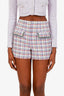 Veronica Beard Purple/Blue Inara Tweed Shorts Size 0