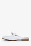 Hermès White Leather Oz Mule Size 36