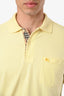 Burberry Yellow Cotton Long Sleeve Polo Shirt Mens Size S