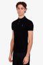 Ralph Lauren Purple Label Black Cotton Polo Shirt Size XS