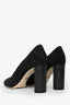 Escarpins Christian Dior noirs en daim matelassé cannage, pointure 40,5