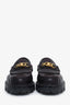 Celine Burgundy Leather Chain-Link Accents Loafers Size 37.5