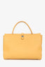 Loro Piana Yellow Leather Soft Cluisee Top Handle with Strap