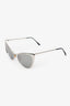 Tom Ford Silver Cat Eye Frame Mirrored Sunglasses