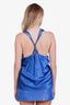 Veronica Beard Blue Silk Stewart Top Size 6