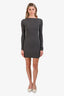 St. Agni Grey Cotton Boatneck 'Bateau' Mini Dress Size XS