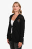 Sandro Black Wool Cashmere Blend Eyelet Cardigan Size 1