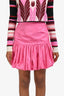 Stella McCartney Pink Nylon Bubble Mini Skirt Size 38