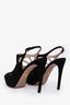 Prada Black Suede Slingback Platform Sandals Size 41