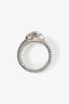 David Yurman Sterling Silver Prasiolite and Diamond Petite Albion Ring Size 5
