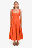 Staud Orange Wells Poplin Maxi Dress Size 6