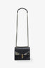 Fendi Black Leather Monster Kan I Shoulder Bag with Fur Handle