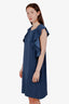 Victoria Victoria Beckham Satin Ruffle Sleeveless Dress Size 8