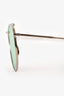 Thom Browne Silver Aviator 'Pilot' Frame Sunglasses