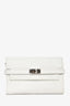 Hermès 2008 White Epsom Leather Kelly Depliant Medium Trifold Wallet