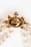 Vivienne Westwood Pearl and Crystal Three Row Pearl Drop Choker Necklace