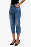 R13 Blue Distressed Denim Capri Jeans Size 25